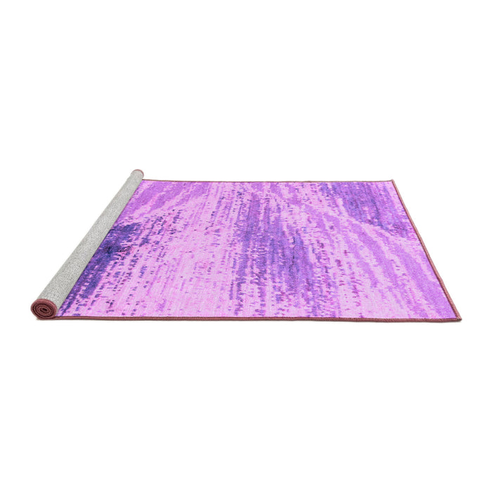 Sideview of Machine Washable Abstract Purple Modern Area Rugs, wshabs2547pur