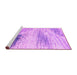 Sideview of Machine Washable Abstract Purple Modern Area Rugs, wshabs2547pur