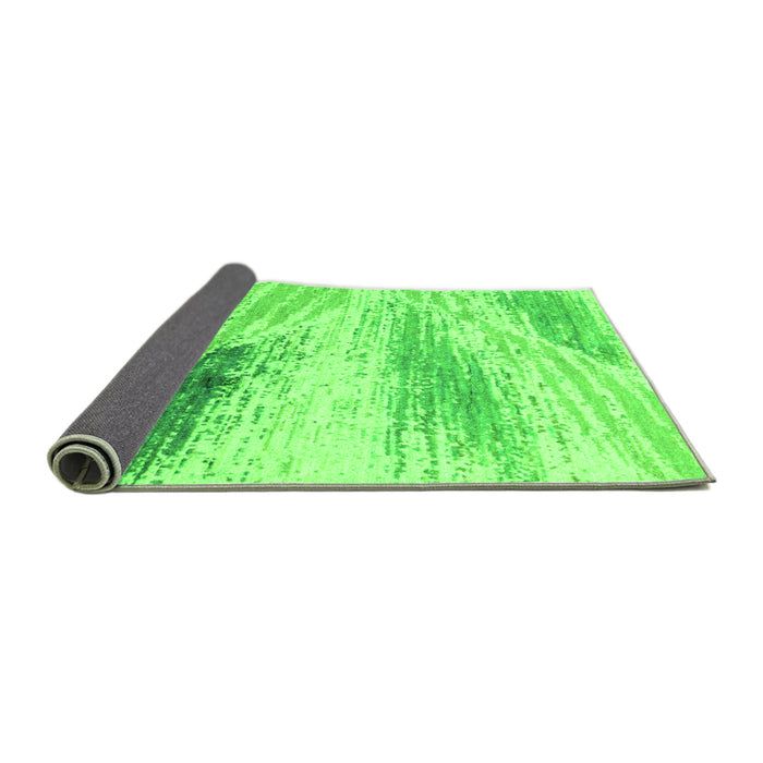 Sideview of Abstract Green Modern Rug, abs2547grn