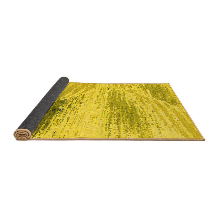 Sideview of Abstract Yellow Modern Rug, abs2547yw
