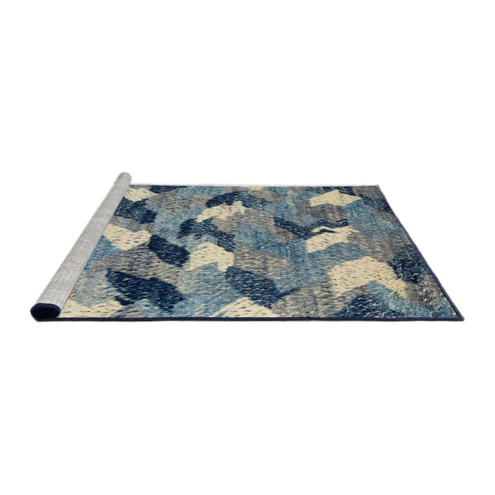 Sideview of Machine Washable Abstract Cloud Gray Rug, wshabs2548