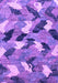 Machine Washable Abstract Purple Modern Area Rugs, wshabs2548pur