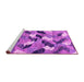 Sideview of Machine Washable Abstract Pink Modern Rug, wshabs2548pnk