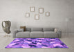 Machine Washable Abstract Purple Modern Area Rugs in a Living Room, wshabs2548pur