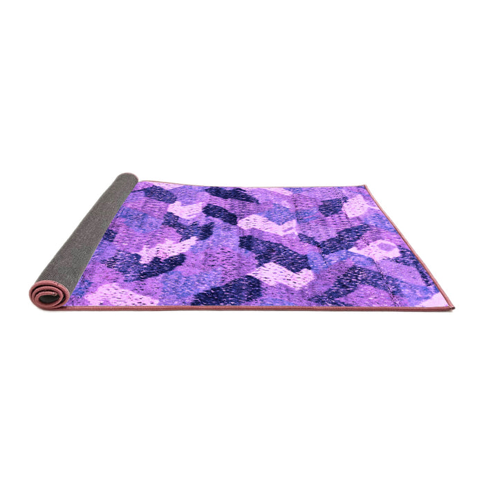 Sideview of Abstract Purple Modern Rug, abs2548pur