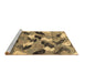 Sideview of Machine Washable Abstract Brown Modern Rug, wshabs2548brn