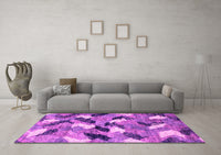 Machine Washable Abstract Pink Modern Rug, wshabs2548pnk