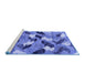 Sideview of Machine Washable Abstract Blue Modern Rug, wshabs2548blu