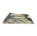 Sideview of Abstract Brown Gold Modern Rug, abs2549