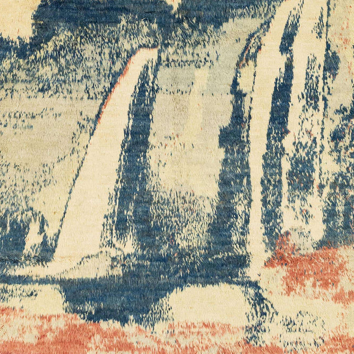 Machine Washable Abstract Brown Gold Rug, wshabs2549