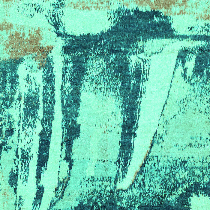 Machine Washable Abstract Turquoise Modern Area Rugs, wshabs2549turq