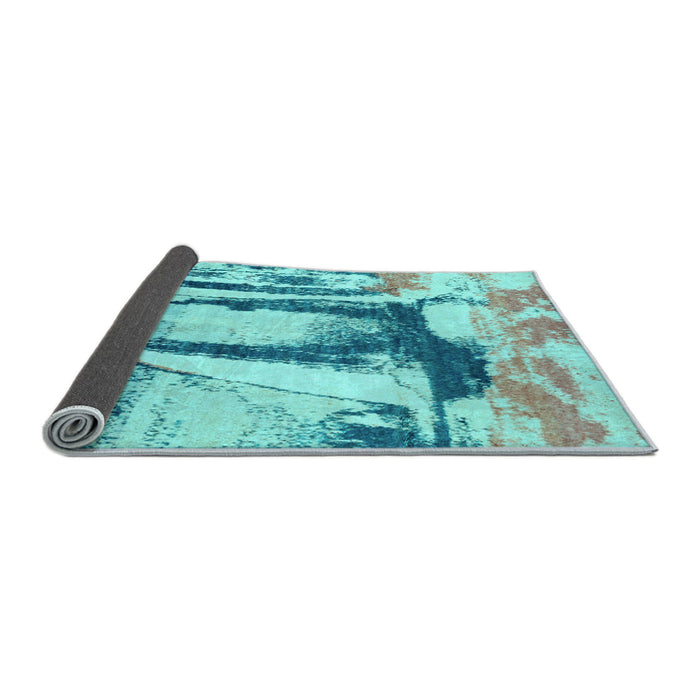 Sideview of Abstract Light Blue Modern Rug, abs2549lblu