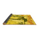 Sideview of Abstract Yellow Modern Rug, abs2549yw