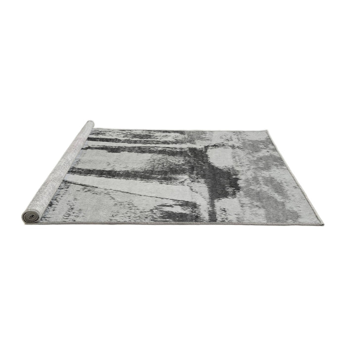 Sideview of Machine Washable Abstract Gray Modern Rug, wshabs2549gry