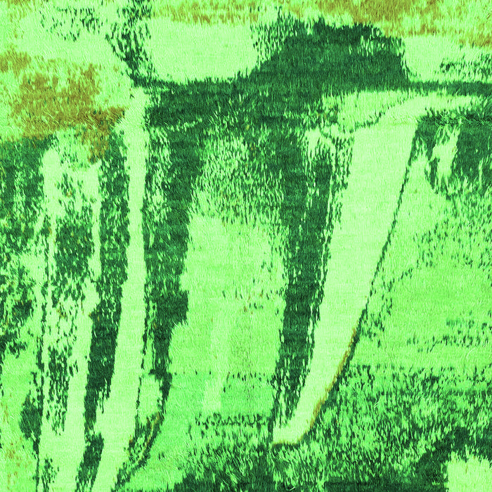 Machine Washable Abstract Green Modern Area Rugs, wshabs2549grn