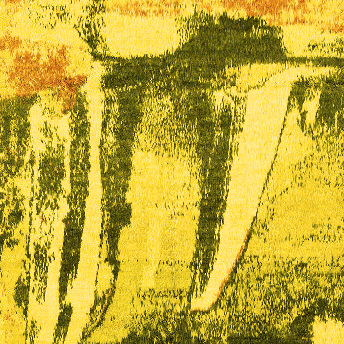 Abstract Yellow Modern Rug, abs2549yw