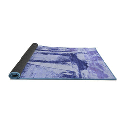 Sideview of Abstract Blue Modern Rug, abs2549blu