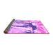 Sideview of Abstract Purple Modern Rug, abs2549pur