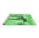 Sideview of Machine Washable Abstract Emerald Green Modern Area Rugs, wshabs2549emgrn