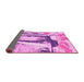 Sideview of Abstract Pink Modern Rug, abs2549pnk