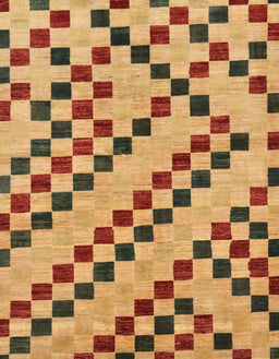 Abstract Orange Checkered Rug, abs254