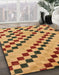 Machine Washable Abstract Orange Rug in a Family Room, wshabs254