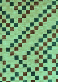 Checkered Turquoise Modern Rug, abs254turq