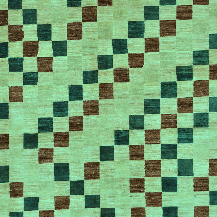 Checkered Turquoise Modern Rug, abs254turq