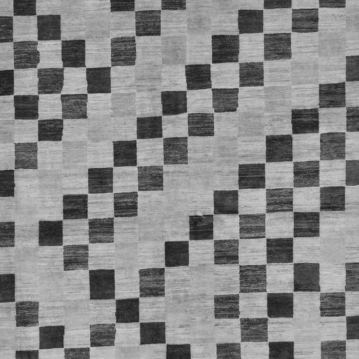 Checkered Gray Modern Rug, abs254gry