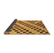 Sideview of Checkered Brown Modern Rug, abs254brn