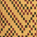Square Machine Washable Checkered Brown Modern Rug, wshabs254brn