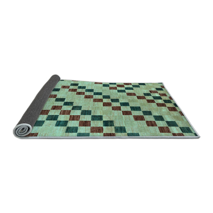 Sideview of Checkered Light Blue Modern Rug, abs254lblu