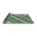 Sideview of Checkered Light Blue Modern Rug, abs254lblu