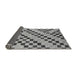 Sideview of Checkered Gray Modern Rug, abs254gry