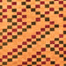 Square Machine Washable Checkered Orange Modern Area Rugs, wshabs254org