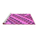 Sideview of Machine Washable Checkered Purple Modern Area Rugs, wshabs254pur