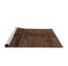 Sideview of Machine Washable Abstract Night Red Rug, wshabs255