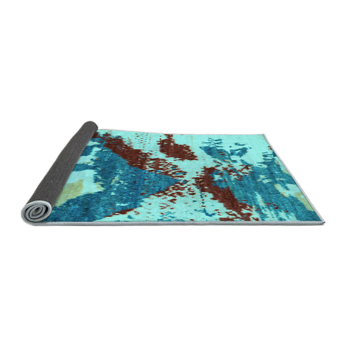Sideview of Abstract Light Blue Modern Rug, abs2550lblu