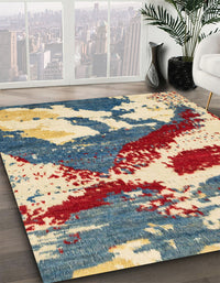 Abstract Purple Modern Rug, abs2550