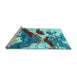 Sideview of Machine Washable Abstract Light Blue Modern Rug, wshabs2550lblu