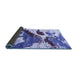 Sideview of Abstract Blue Modern Rug, abs2550blu