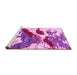 Sideview of Machine Washable Abstract Pink Modern Rug, wshabs2550pnk