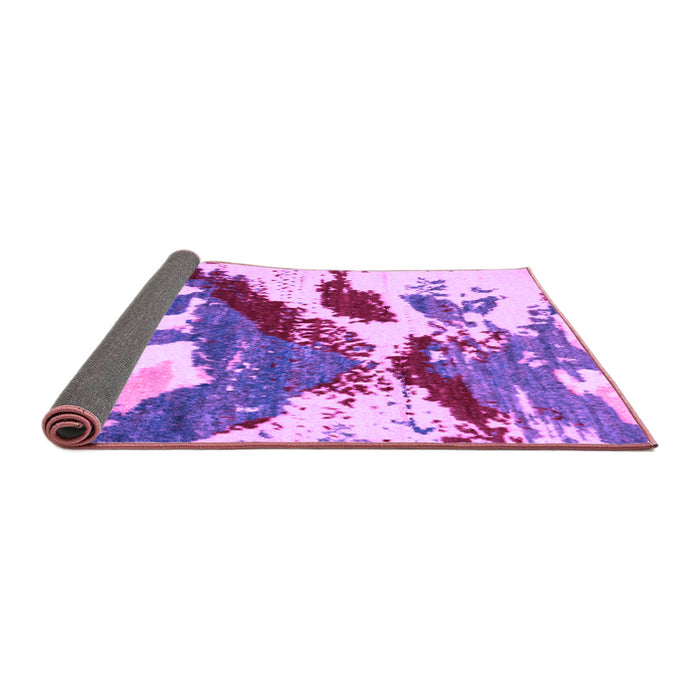 Sideview of Abstract Purple Modern Rug, abs2550pur
