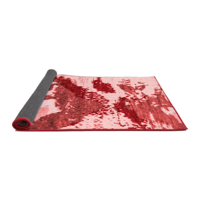 Abstract Red Modern Area Rugs