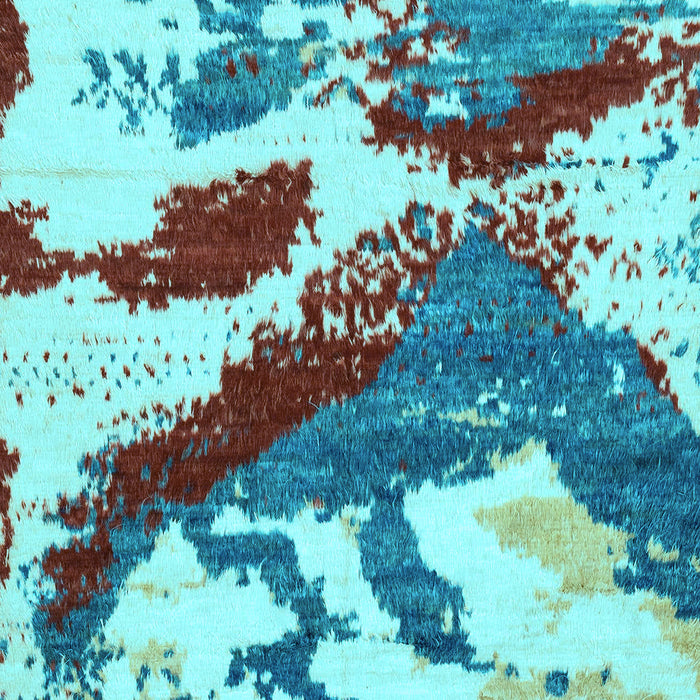 Abstract Light Blue Modern Rug, abs2550lblu