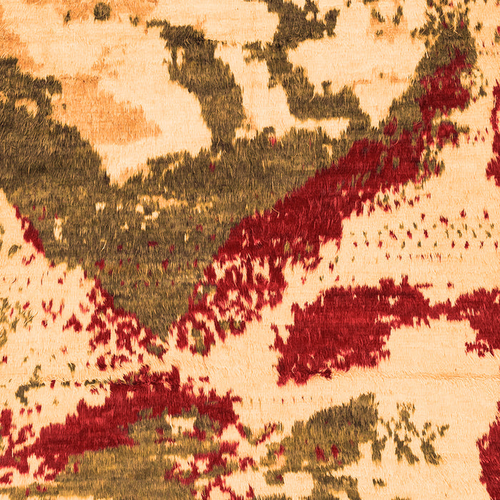 Machine Washable Abstract Orange Modern Area Rugs, wshabs2550org