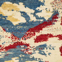 Square Machine Washable Abstract Purple Rug, wshabs2550