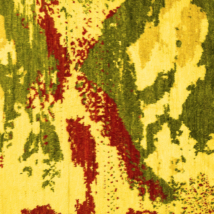 Square Abstract Yellow Modern Rug, abs2550yw