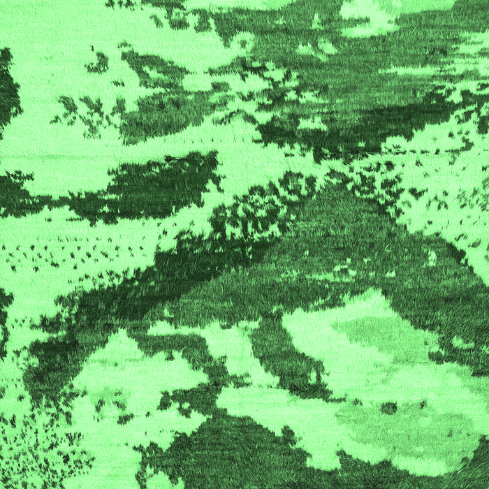 Square Machine Washable Abstract Emerald Green Modern Area Rugs, wshabs2550emgrn