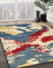 Machine Washable Abstract Purple Rug in a Family Room, wshabs2550